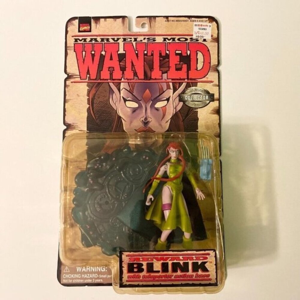 Vintage 1998 Marvels Most Wanted Blink  Xmen Action Figure Toy Biz